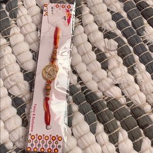 Red and orange sparkly bracelet